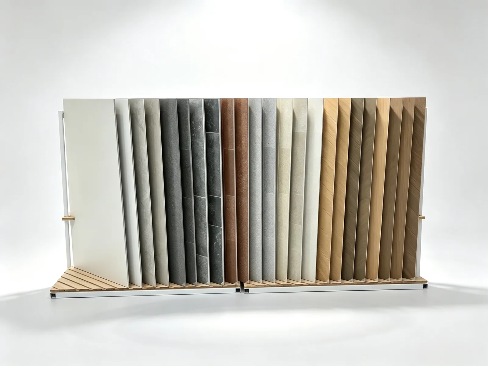 Steel-Wood Slanted Tile Display Rack 4