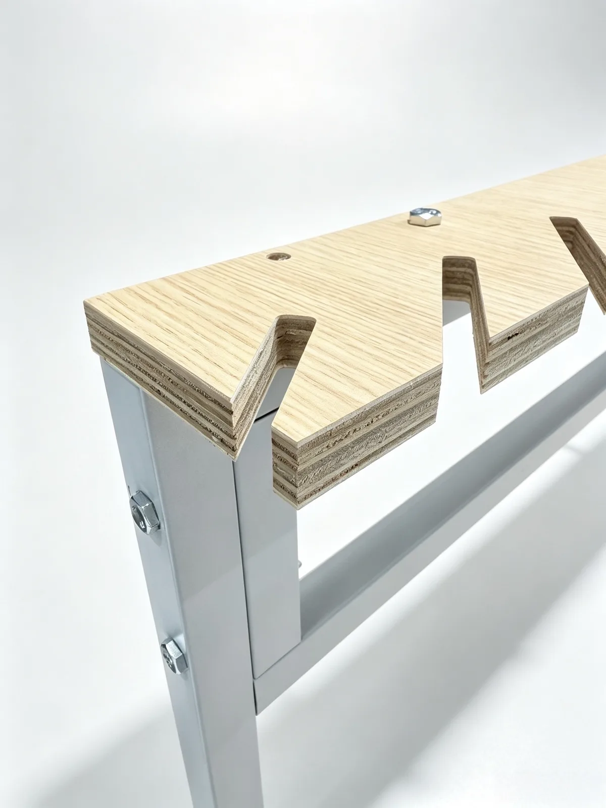 Steel-Wood Slanted Tile Display Rack 6